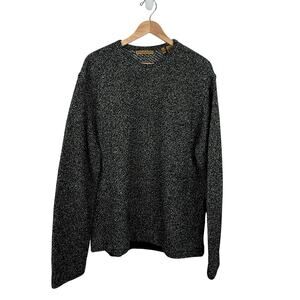 Donna Karan New York Wool Blend Knit Sweater Women's L Oversized Black White